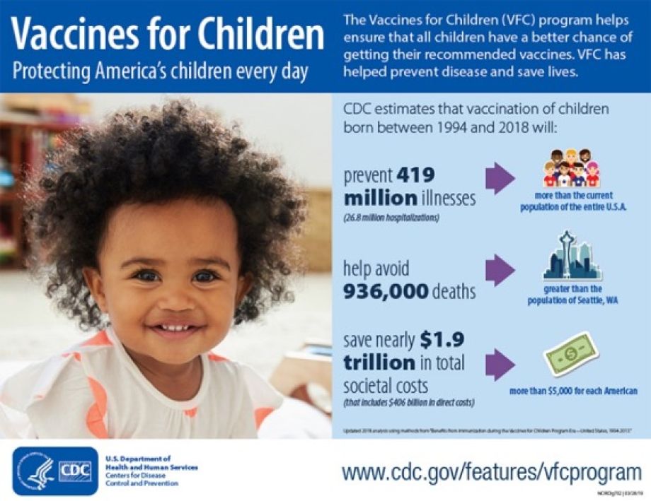 flyer of vaccines for children