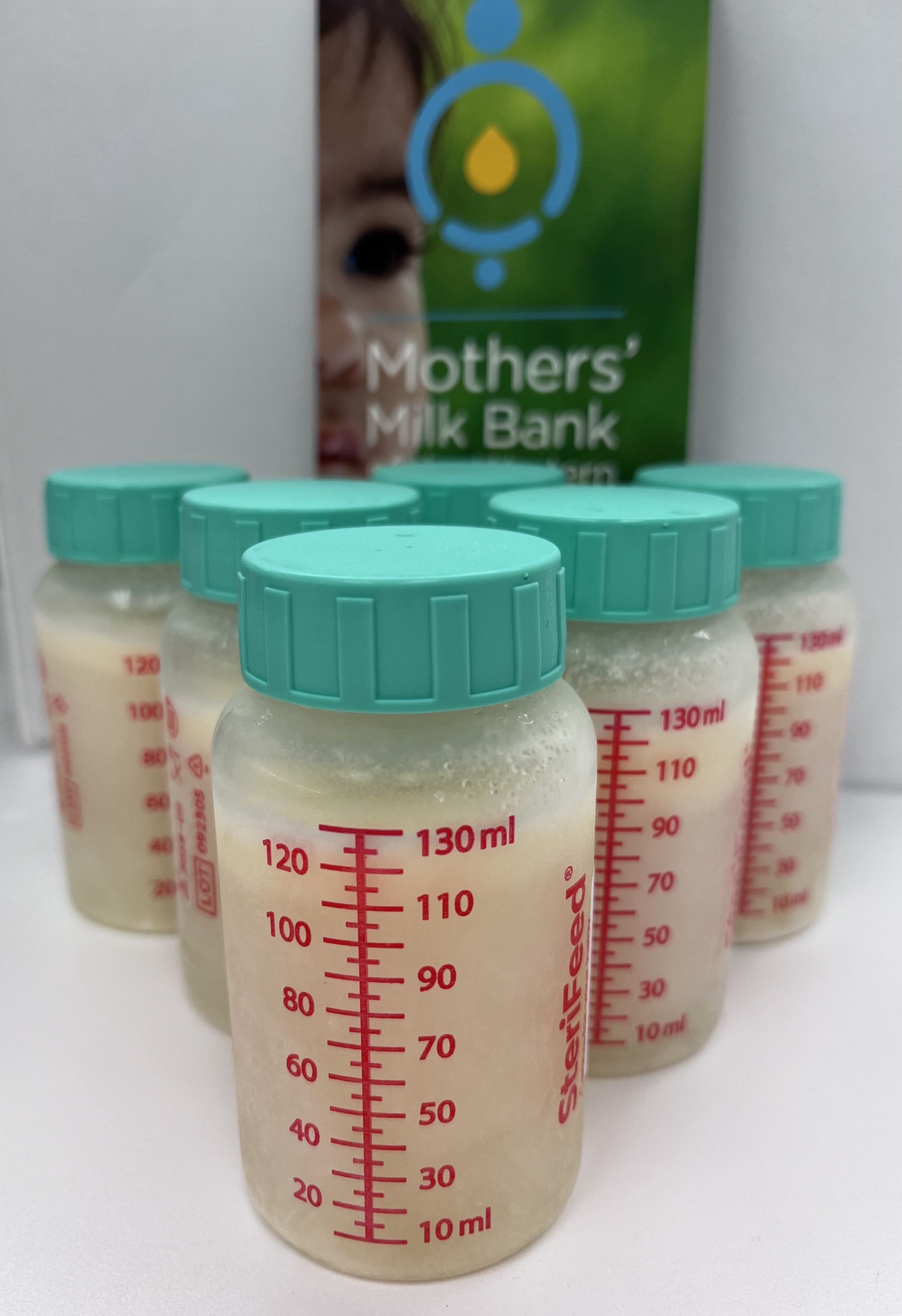 breast milk stored in bottles